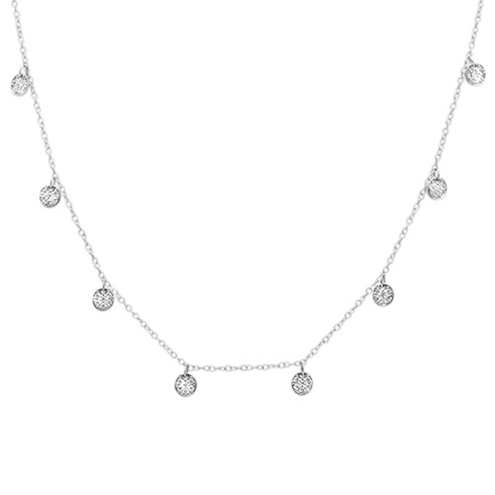 DIAMOND CLOSEOUT! .50ct G SI 14k White Gold Diamond Pendant Necklace 17" Long