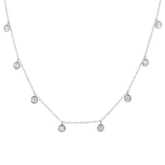DIAMOND CLOSEOUT! .47ct G SI 14k White Gold Diamond Pendant Necklace 18" Long