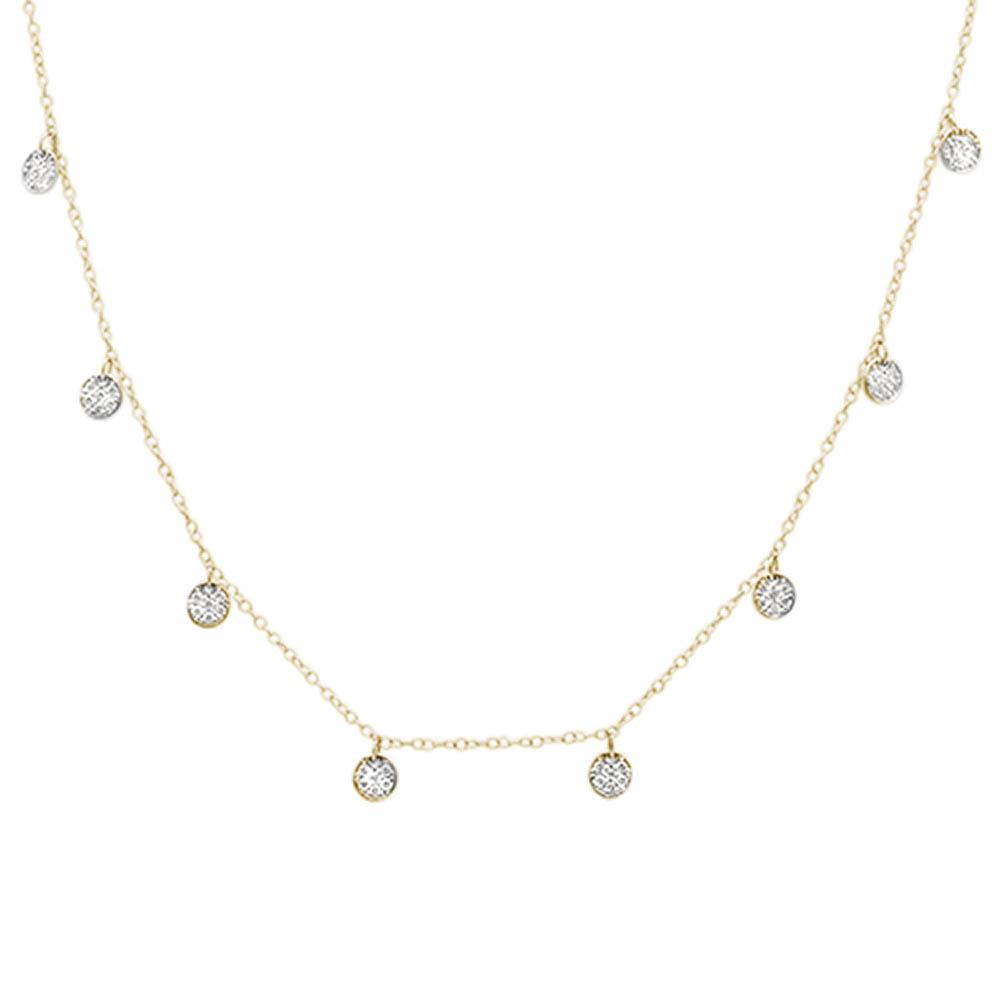 DIAMOND CLOSEOUT! .44ct G SI 14k Yellow Gold Diamond Pendant Necklace 17" Long