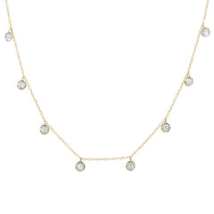 DIAMOND CLOSEOUT! .44ct G SI 14k Yellow Gold Diamond Pendant Necklace 17" Long