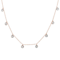 DIAMOND CLOSEOUT! .53ct G SI 14k Rose Gold Diamond Pendant Necklace 17" Long