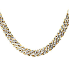 SPECIAL!6mm 1.70ct G SI 14k Yellow Gold Diamond Round Cuban Necklace 16"