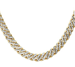 SPECIAL!  4mm 2.19ct G SI1 14k Yellow Gold Diamond Round Cuban Necklace 22"