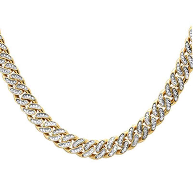 SPECIAL!  4mm 2.19ct G SI1 14k Yellow Gold Diamond Round Cuban Necklace 22"