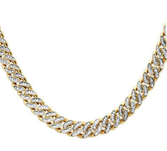 SPECIAL! 4mm 2.08ct G SI1 14k Yellow Gold Diamond Round Cuban Necklace 22"