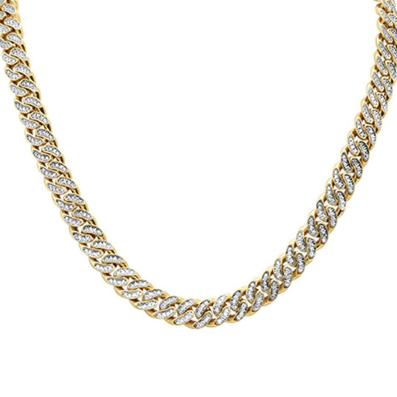 SPECIAL!6mm 1.70ct G SI 14k Yellow Gold Diamond Round Cuban Necklace 16"