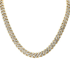 SPECIAL! 7mm 3.54ct G SI 14k Yellow Gold Diamond Round Cuban Necklace 18"