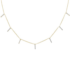 DIAMOND CLOSEOUT! .13ct 14kt Yellow Gold Trendy Diamond Charm Pendant Necklace 16"+2" Ext