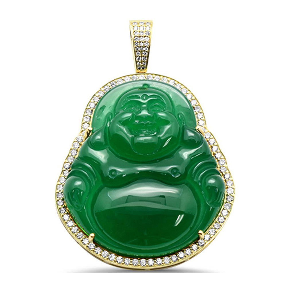 DIAMOND CLOSEOUT! .65ct 14k Yellow Gold Diamond Buddha Pendant