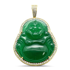 DIAMOND CLOSEOUT! .65ct 14k Yellow Gold Diamond Buddha Pendant