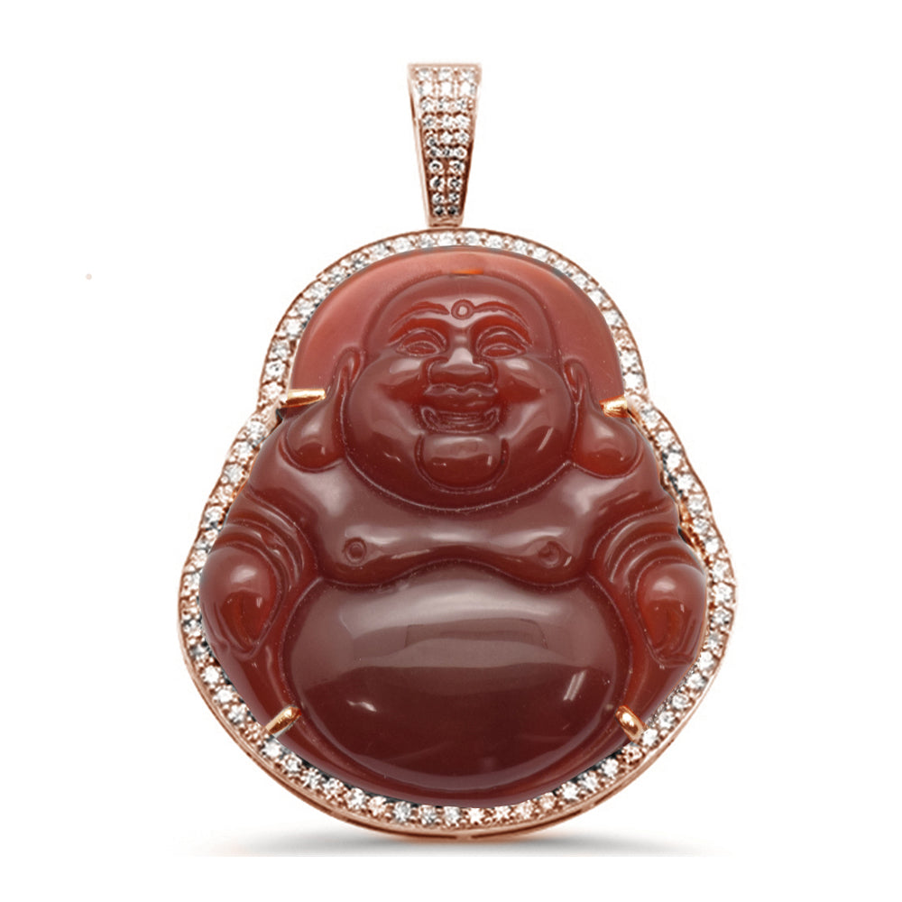 DIAMOND CLOSEOUT! .66ct 10k Rose Gold Diamond Buddha Pendant