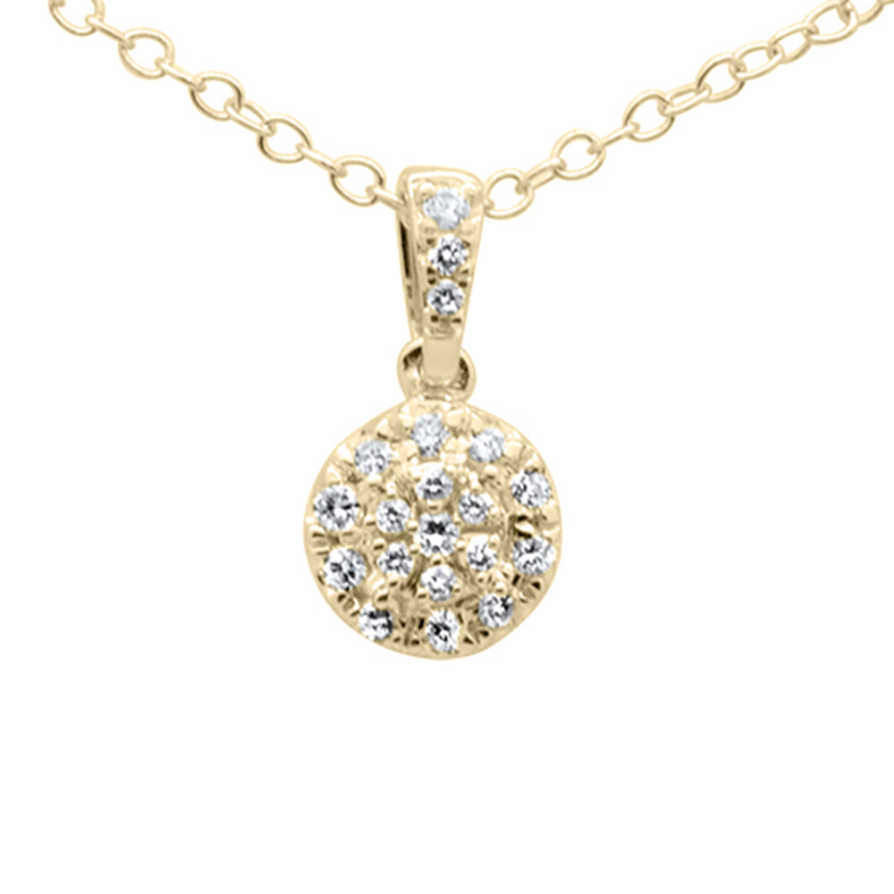 DIAMOND CLOSEOUT! .16ct G SI 14K Yellow Gold Diamond Pendant 18" Long Chain