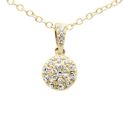 DIAMOND CLOSEOUT! .16ct G SI 14K Yellow Gold Diamond Pendant 18" Long Chain