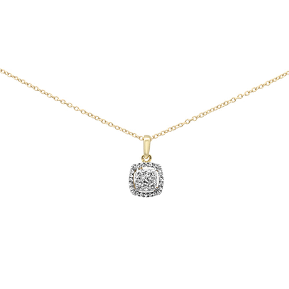 DIAMOND CLOSEOUT! .25ct G SI 10K Yellow Gold Round Diamond Pendant Necklace 18" Long