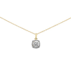 DIAMOND CLOSEOUT! .25ct G SI 10K Yellow Gold Round Diamond Pendant Necklace 18" Long