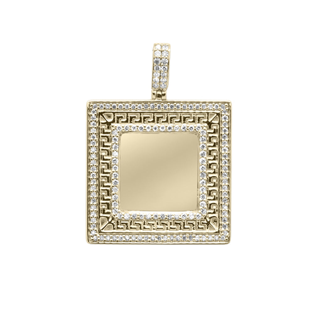 DIAMOND CLOSEOUT!  .31CT G SI 10K Yellow Gold Diamond Micro Pave Iced Out Memory Charm Pendant
