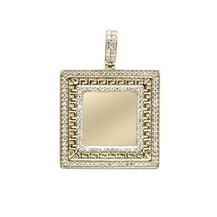 DIAMOND CLOSEOUT!  .31CT G SI 10K Yellow Gold Diamond Micro Pave Iced Out Memory Charm Pendant