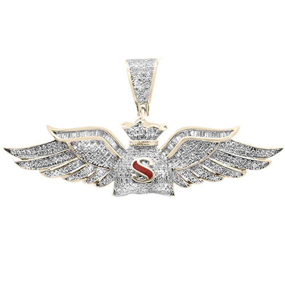 DIAMOND CLOSEOUT!  .89CT G SI 10K Yellow Gold Diamond Diamond Pendant EB