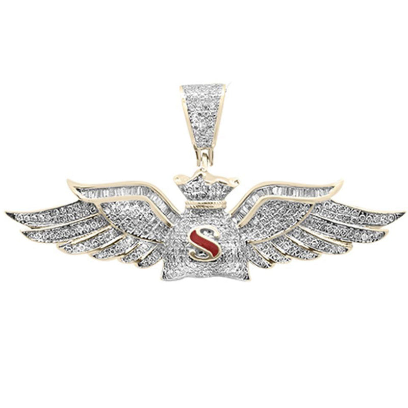 DIAMOND CLOSEOUT!  .89CT G SI 10K Yellow Gold Diamond Diamond Pendant EB