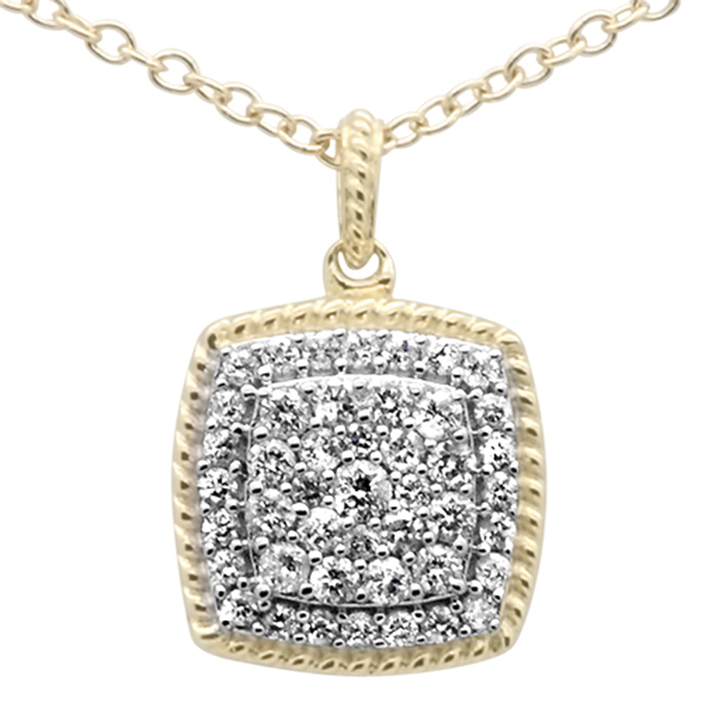 DIAMOND CLOSEOUT! .23ct G SI 10K Yellow Gold Diamond Pendant Necklace 18" Long