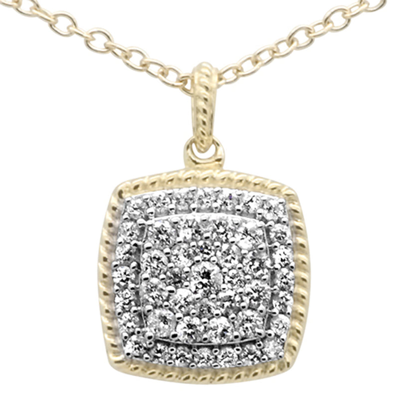 DIAMOND CLOSEOUT! .23ct G SI 10K Yellow Gold Diamond Pendant Necklace 18" Long