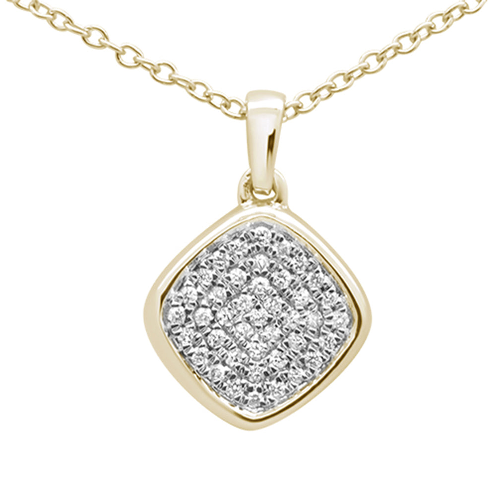 DIAMOND CLOSEOUT! .10ct G SI 10K Yellow Gold Diamond Pendant Necklace 18"