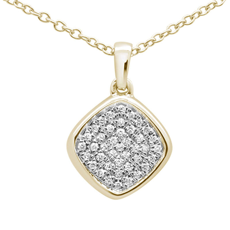 DIAMOND CLOSEOUT! .10ct G SI 10K Yellow Gold Diamond Pendant Necklace 18"