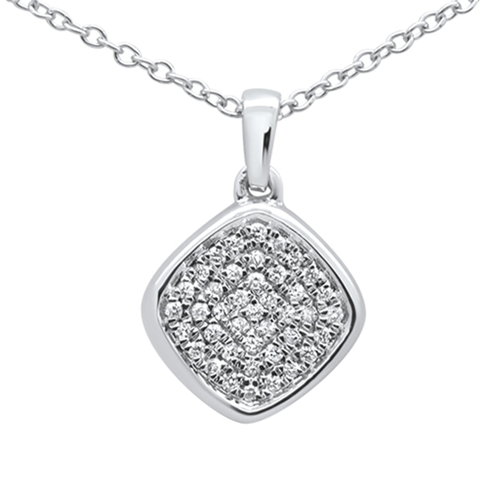 DIAMOND CLOSEOUT! .10ct G SI 10k White Gold Diamond Pendant Necklace 18"