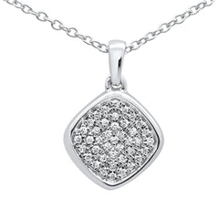 DIAMOND CLOSEOUT! .10ct G SI 10k White Gold Diamond Pendant Necklace 18"