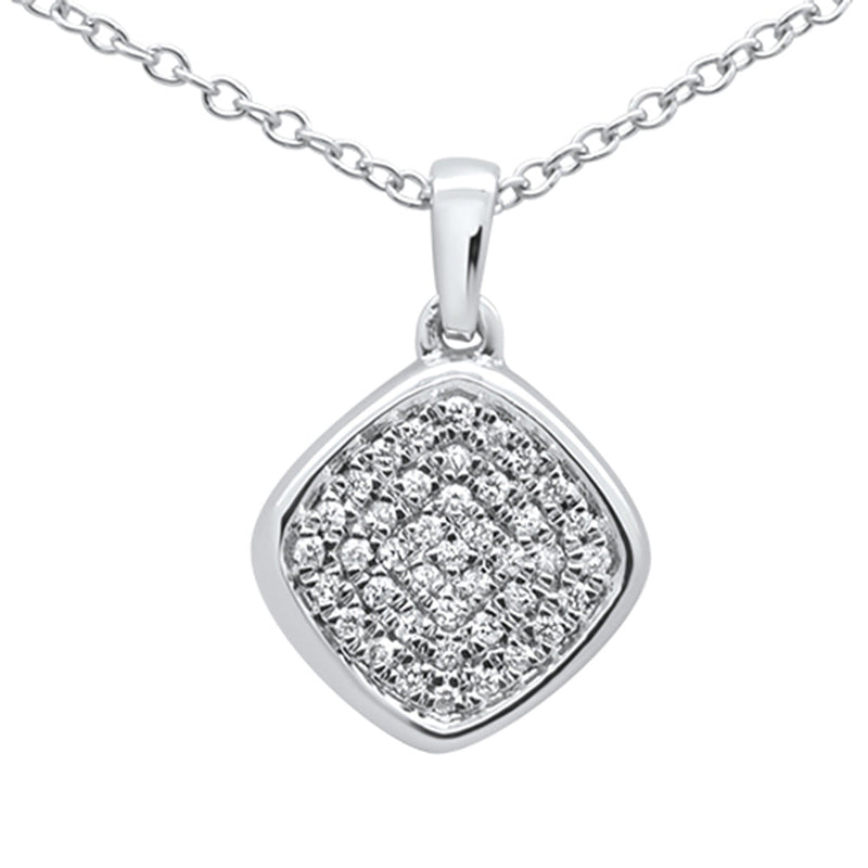 DIAMOND CLOSEOUT! .10ct G SI 10k White Gold Diamond Pendant Necklace 18"