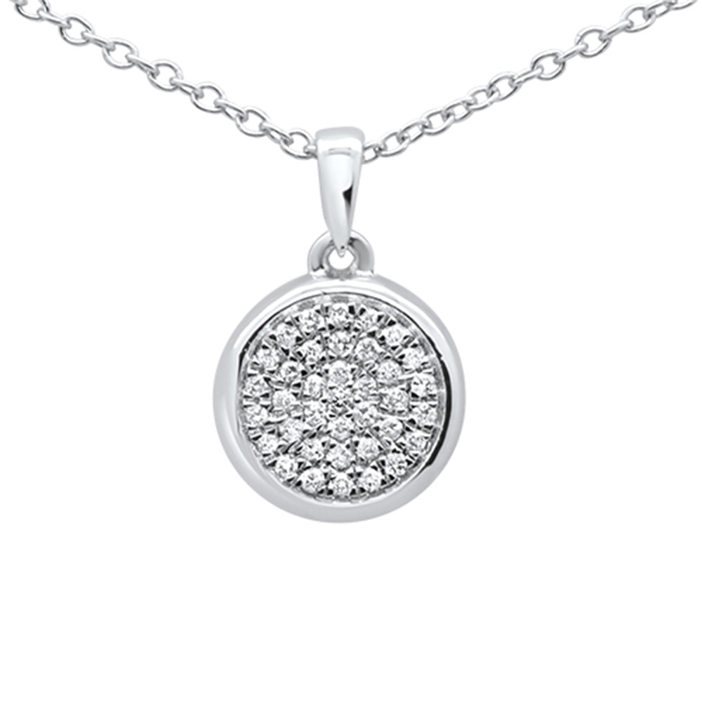 DIAMOND CLOSEOUT!  .11ct G SI 10k White Gold Diamond Pendant Necklace 18"