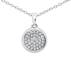 DIAMOND CLOSEOUT!  .11ct G SI 10k White Gold Diamond Pendant Necklace 18"