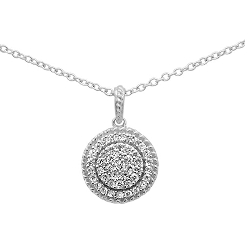 DIAMOND CLOSEOUT! .26ct F SI 10K White Gold Diamond Round Solitaire Pendant Necklace