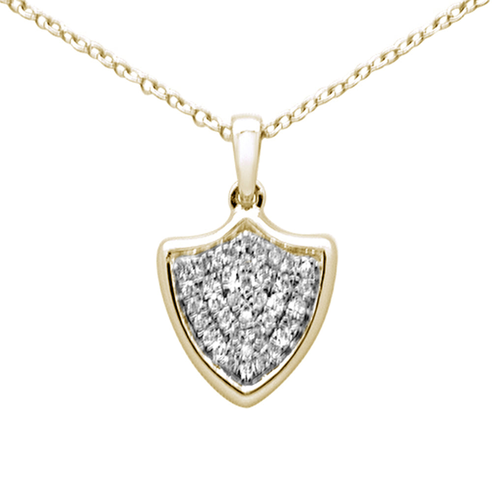 DIAMOND CLOSEOUT! .10ct F SI 10K Yellow Gold Diamond Pendant Necklace 18" Chain