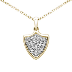 DIAMOND CLOSEOUT! .10ct F SI 10K Yellow Gold Diamond Pendant Necklace 18" Chain