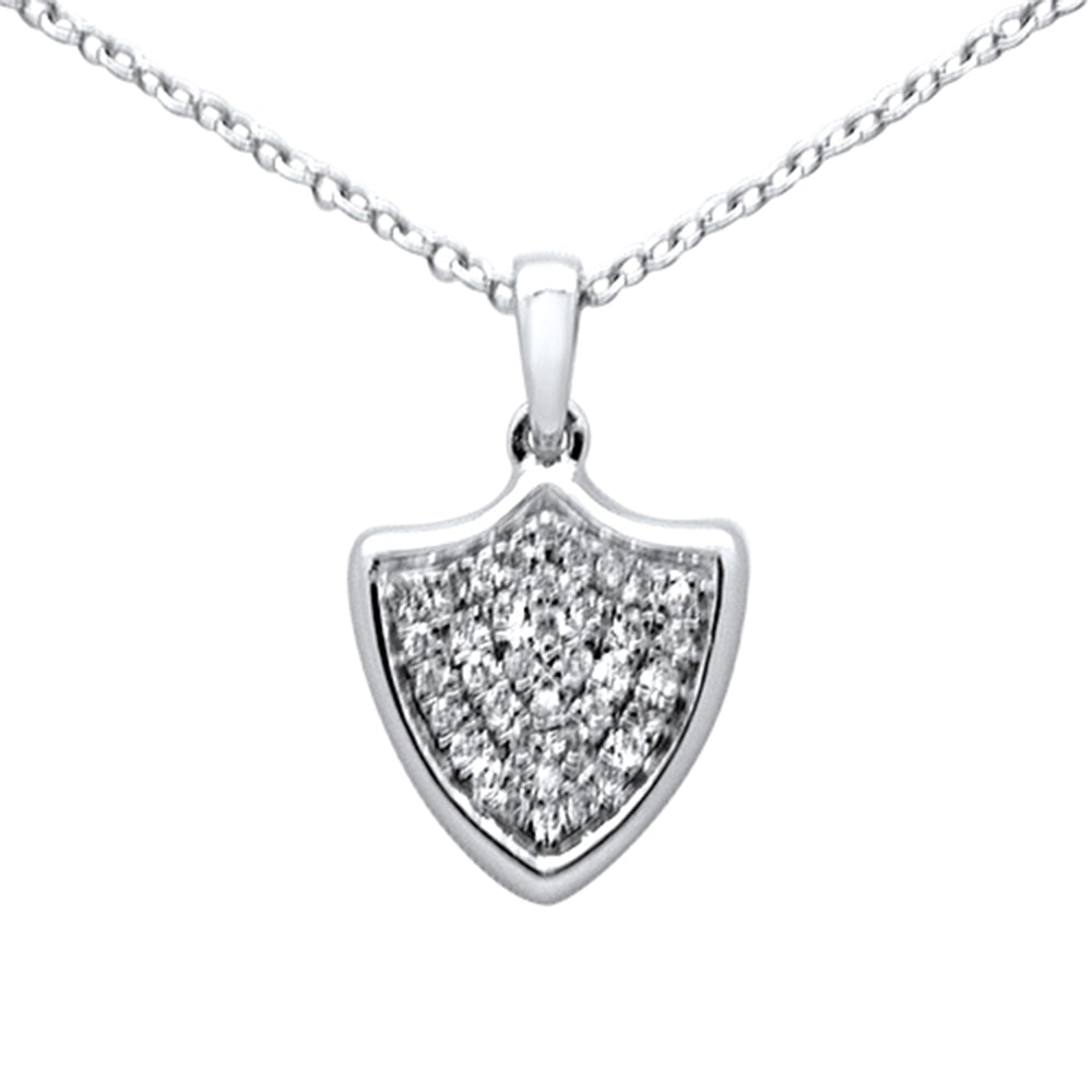 DIAMOND CLOSEOUT! .10ct F SI 10K White Gold Diamond Pendant Necklace 18" Chain