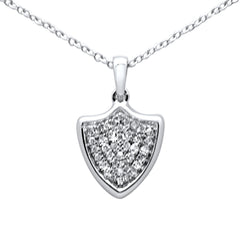 DIAMOND CLOSEOUT! .10ct F SI 10K White Gold Diamond Pendant Necklace 18" Chain