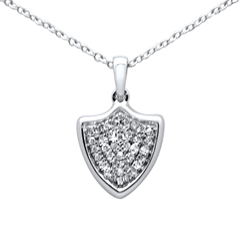 DIAMOND CLOSEOUT! .10ct F SI 10K White Gold Diamond Pendant Necklace 18" Chain