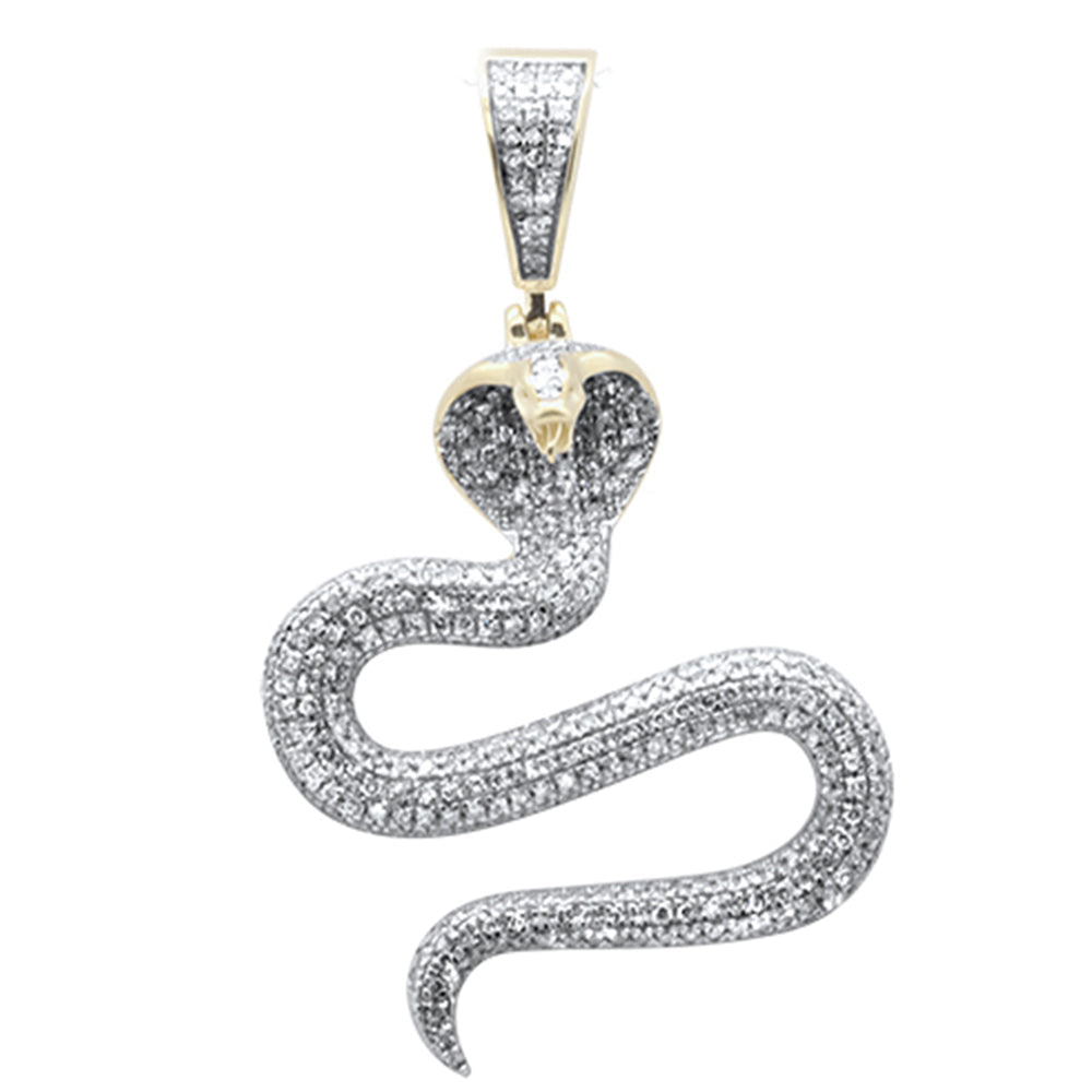 DIAMOND  CLOSEOUT!  .86ct G SI 10K Yellow Gold Diamond Hip hop pendant