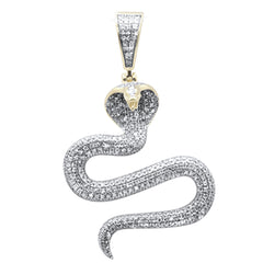 DIAMOND  CLOSEOUT!  .86ct G SI 10K Yellow Gold Diamond Hip hop pendant