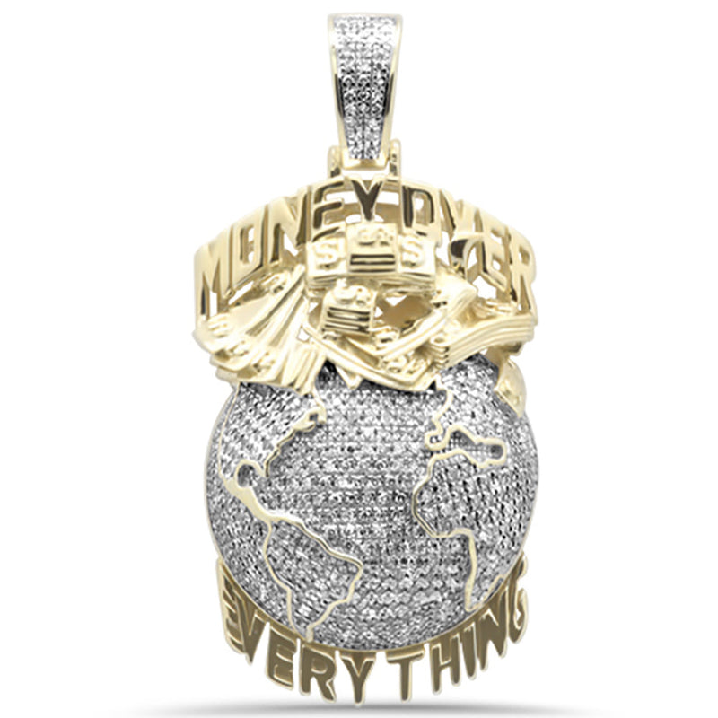 DIAMOND CLOSEOUT!  .90ct G SI 10K Yellow Gold Diamond Hip Hop Pendant
