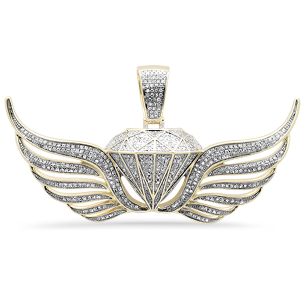 DIAMOND CLOSEOUT!  1.34ct G SI 10K Yellow Gold Diamond Hip Hop Pendant