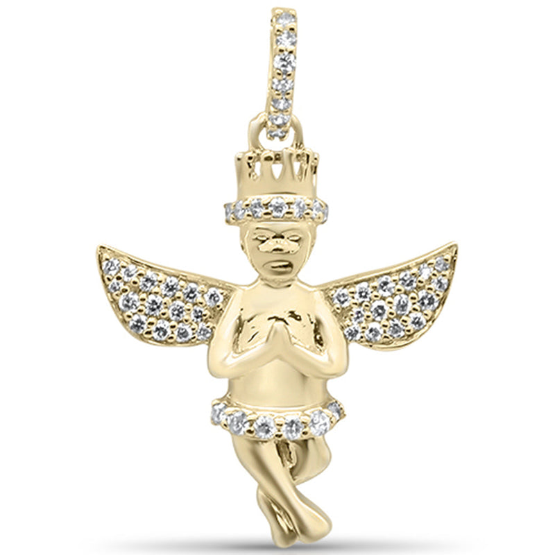 DIAMOND CLOSEOUT! .24ct G SI 14K Yellow Gold Diamond Angel Diamond Pendant