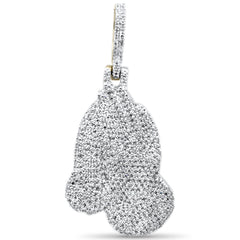 DIAMOND CLOSEOUT!  .68ct G SI 14K Yellow Gold Diamond Iced Out Praying Hands Charm Pendant