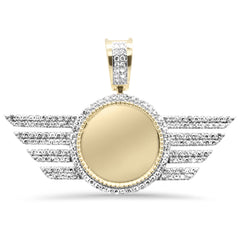 DIAMOND CLOSEOUT! 1.14ct F SI 10K Yellow Gold Diamond Hip Hop Iced Out Memory Pendant