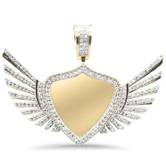 DIAMOND  CLOSEOUT! 1.24ct F SI 10K Yellow Gold Diamond Hip Hop Iced Out Memory Pendant