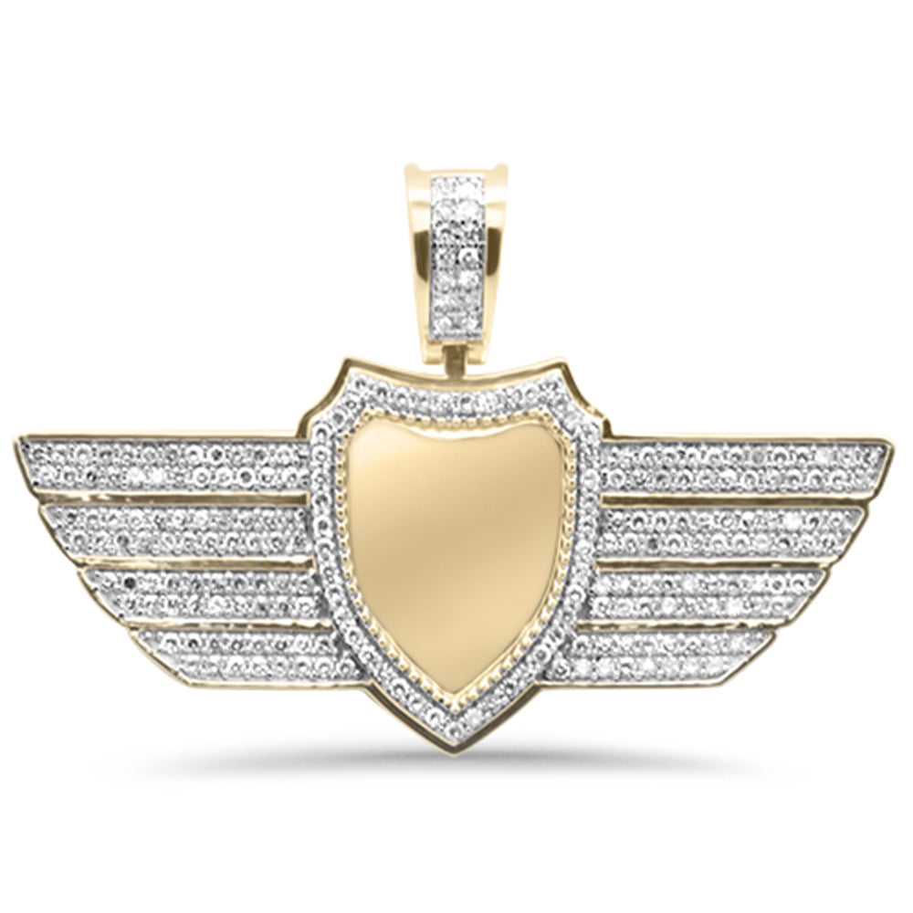 DIAMOND CLOSEOUT!  1.33ct F SI 10K Yellow Gold Diamond Hip Hop Iced Out Memory Pendant