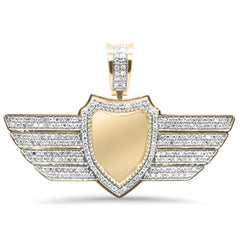 DIAMOND CLOSEOUT!  1.33ct F SI 10K Yellow Gold Diamond Hip Hop Iced Out Memory Pendant