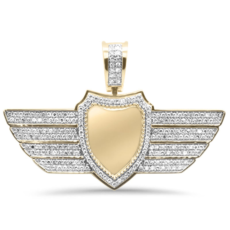 DIAMOND CLOSEOUT!  1.33ct F SI 10K Yellow Gold Diamond Hip Hop Iced Out Memory Pendant