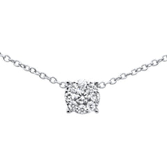 DIAMOND CLOSEOUT! .18ct F SI 10K White Gold Diamond Pendant Necklace 18"